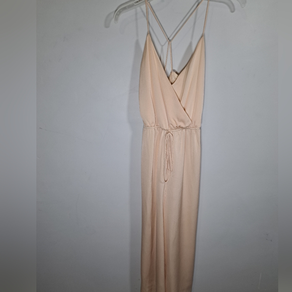 Emory Park Cream Drop Waist Cross Back Jump Suit